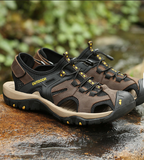 Size 14 Genuine Leather Sandals Comfortable Summer Casual Shoes Hard Wearing Leather Sandals Men
