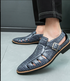 Buckle Strap Yellow Blue Black Color Fashion Casual Flat Sandals for Men Good Quality Handsome Durable Walking Shoes