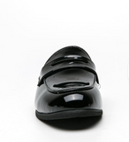 Patent Leather Pointed Toe Semi-slippers White Slip-on Casual Comfortable Penny Half Loafers Shoes