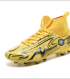 High Top Professional AG TF Training Soccer Boots for Kids Men Brand Logo Wear Resistant Long Nail Spring Winter Summer