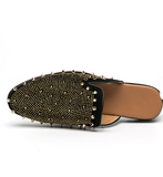 Plus Size 13 Half Casual Designers Men Slide Slippers Dress Shoes Quality Rivet Upper Mules for Men