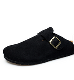 Round Toe Genuine Leather Summer Women Sandals Unisex Durable Classic Men Original Leather Slippers