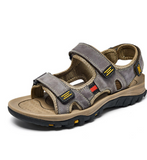 Best Grade Pure Full Grain Leather Material Classic Design Durable Casual Shoes Summer Men Leather Sandals