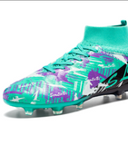 Lightweight Soccer Cleats with Synthetic Upper Knitted Ankle Collar TPU Studs for Firm Ground Speed and Ball Control