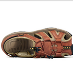 Size 47 48 Full Grain Genuine Leather Good Quality Summer Sandals for Men