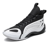 Latest Mens Fashion Basketball Sneakers Unique Pattern Streetball Shoes High Top Ankle Support Non Slip Outdoor Sport Trainers