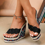 Sandalias Plataforma Quality Winter Wedge Slippers Cute Thick Bottom Platform Sandals