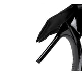 New Hot Black Open Toe High Heels Back Bow Ankle Strap Sexy Stiletto Sandals Evening Party Sandals