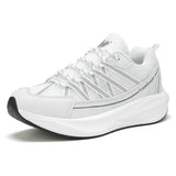 Mens Chunky Cushioned Sole Running Shoes Breathable Mesh Athletic Walking Sneakers Lightweight Comfortable Gym Workout Shoes