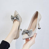 Size 30-43 Talon Haut Latest Designer Bow Upper Chaussure Femme Sandals Shoes Women Heels for Elegant Lady