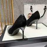 5.5CM/7.5CM/9CM Zapatos De Mujer Elegante Pumps Design Comfortable Dress Sexy Shoes High Heels for Ladies and Women