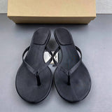 Elegant Satin Texture Flip Flops Women Slim Straps Kitten Heel Sandals Sexy Red Black Summer Party Evening Slide Shoes