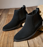 Genuine Leather Boots Fashion High Top Classic Durable Formal Chelsea Boots for Men