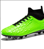 High Top Professional AG Long Nail Anti slip Wear Resistant Training Leather Football Shoes Soccer Boots for Men