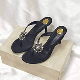 Latest Design Flip Flop Talons Haut Sexy Blue Escarpins Unique High Open Toe Thong Women Heels