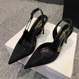 7CM/9CM Chaussures Pour Femmes Nouveaux Styles 2025 Trendy Rhinestone Diamond Spike Ladies Heels Shoes