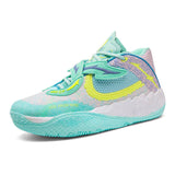Breathable Mesh Basketball Shoes with Cushioned High Traction Sole Lightweight Basketball Sneakers for Indoor Outdoor Play