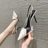 Wrinkle Sandalias Mujer Slide Pointed Toe Designer Women Mules Pointed Toe Women Heels 2025