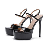 Sexy Sapato De Salto Stripper New Design Thick Sole High Thin Platform Heels