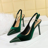 Large Size 43 Scarpe Da Donna Eleganti Pointed Toe Slingback Ladies Stiletto Heels