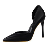 NO MOQ Logo Custom High Quality Sexy Pointed Toe Pink Color Fashion Pumps Ladies Heels Shoes From Big Tree