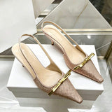 Luxury Black Rhinestone Slingback Kitten Heels for Women Pointed Toe Bow Knot Evening Party Dress Shoes Bridal Wedding Pump