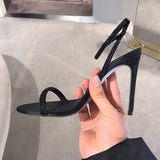 Sandalia De Dama Rhinestone Fashion Female Shoes High Trendy Strap Diamond Heels for Women