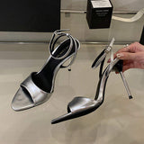 Peep Toe Talon Pantoufle 2025 New Arrival Female Shoes Kitten Gold Rosy Fashion Slippers Women Mules Heels