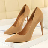 Suede Leather Trendying Factory Custom Pumps High Quality Shoes Women Luxury Heels