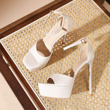 Sexy Sapato De Salto Stripper New Design Thick Sole 14CM High Thin Platform Heels