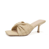Sandale Femme New Arrival Other Shoes Heels Slipper Square Toe 2025 Summer Sandals