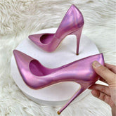 Sandalias Pointed Toe Design New Trendy Pink Heels for Women