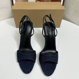 Women's High Heeled Sandals Elegant Socialite-Inspired - Pointed-Toe Ankle-Strap Casual Summer Sexy Ladies Pumps