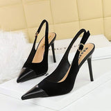 Large Size 43 Scarpe Da Donna Eleganti Pointed Toe Slingback Ladies Stiletto Heels