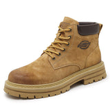 Original Quality Waterproof Classic Tooling Boots Yellow Winter Genuine Real Leather Work Boots for Men