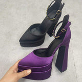 Tacones De Plataforma Thick Sole Ladies Chunky Heels High Platform Sandals for Women
