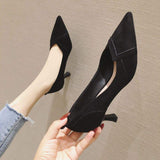5.5CM/7.5CM New Arrival 2025 Hot Selling Women Dress Office Shoes Pointed Toe Low Heels for Ladies
