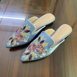 Slip on Pointed Toe Casual Comfort Flat Loafers Women's Casual Shoes for Office Ladies