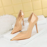 10.5CM/7CM Steel Toe Delicate Talons Hauts Night Club Luxury Stiletto Heels