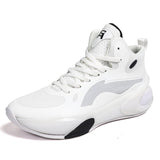 Brand Logo Custom Professional Men Outdoor Sports Sneakers Mesh Leather Blank Ankle Protection Breathable Women Basketball Shoes