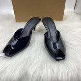 Classic Design Open Toe Middle Heel Sandals Durable Comfort Gold Ladies Summer Heel Sandals Shoes