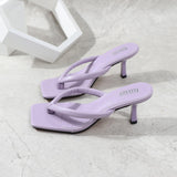 Chaussures Femme Mule a Talon Female Shoes Thong Heels Gold Fashion 2025 Summer Women Slipper Sandals