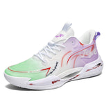 Low Top Men Women Athletic Basketball Sneakers with High Rebound EVA Midsole TPU Support and Reflective Detailing for Training