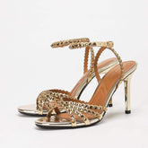Trendy Comfortable Sole Sandals 2026 New Arrival Shoes Woman Gold Heels for Women