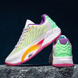 Men Breathable Court Basketball Shoes Lightweight Cushioning Athletic Sneakers High Top Gym Trainers for Wide Feet
