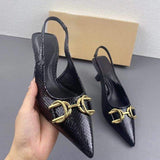 Chaussure Femme Designer Fashion Sexy Summer Sandals Kitten Mules Black Women High Heels