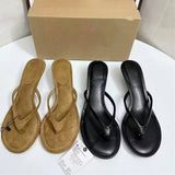 Tongs Femmes Low-Heel Toe-Post Women Sandals Slippers, Versatile Comfortable Casual Outdoor Ladies Flip Flops Slippers