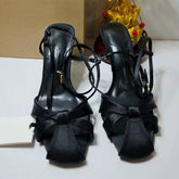 Retro Style Hollow Out Crisscross Strap Pointed-Toe Stiletto Heels - 3 Colors Elegant Women's Heeled Sandals