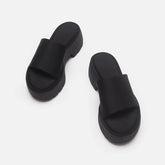 Sandalias De Paja Hot Selling Trending Comfortable Black 2025 Chunky Fashion Platform Sandals