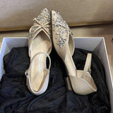 Chaussures Pour Femmes Plat High Quality Sandalia Rhinestone Fashion Flat Sandals for Women and Ladies